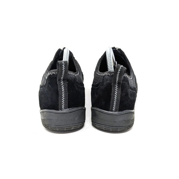 Spring Step Womens 10.5/11 Sneakers Style Racer Black Leather Slip On Zip - Picture 6 of 8